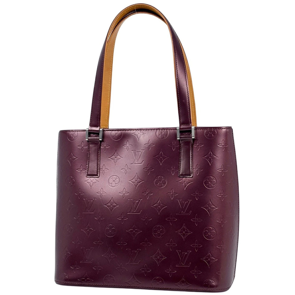 Louis Vuitton Stockton Shoulder Bag Tote Monogram Matte Violet